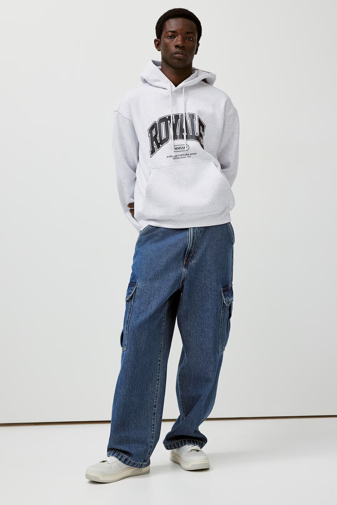 H&M Loose Fit Printed Hoodie