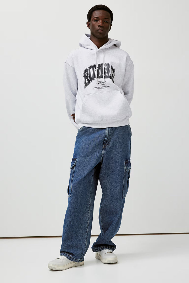 H&M Loose Fit Printed Hoodie