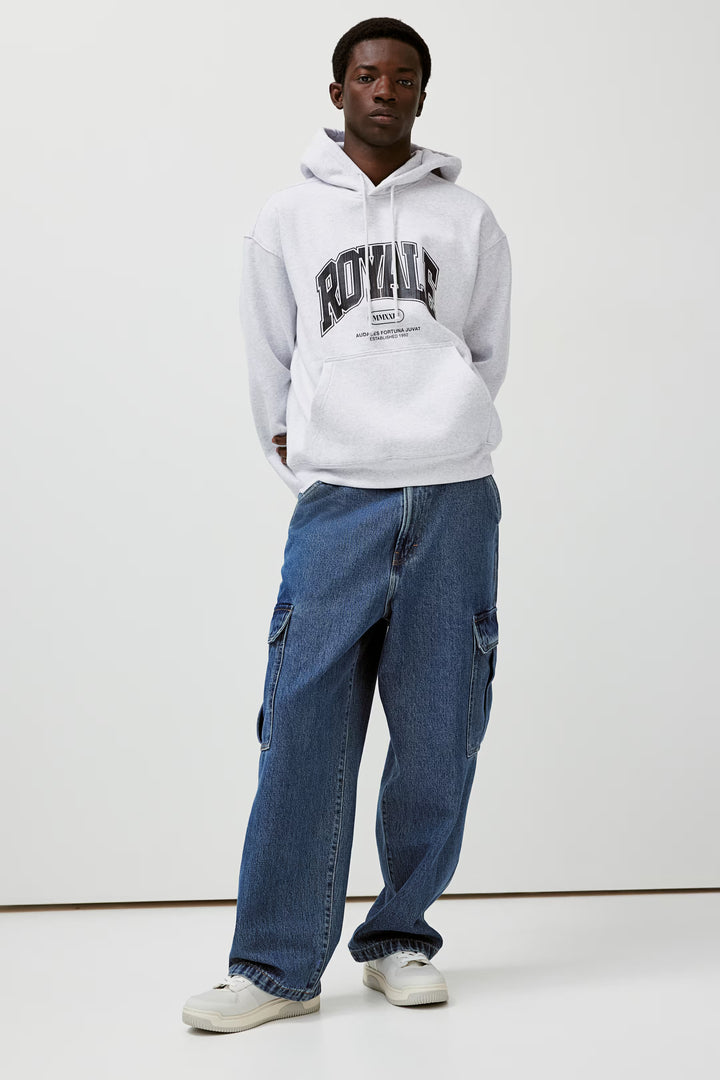 H&M Loose Fit Printed Hoodie