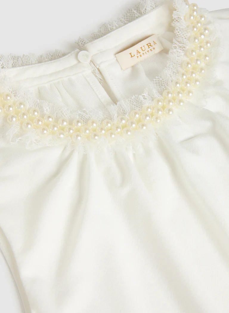LAURA Frilled Crew Neck Top