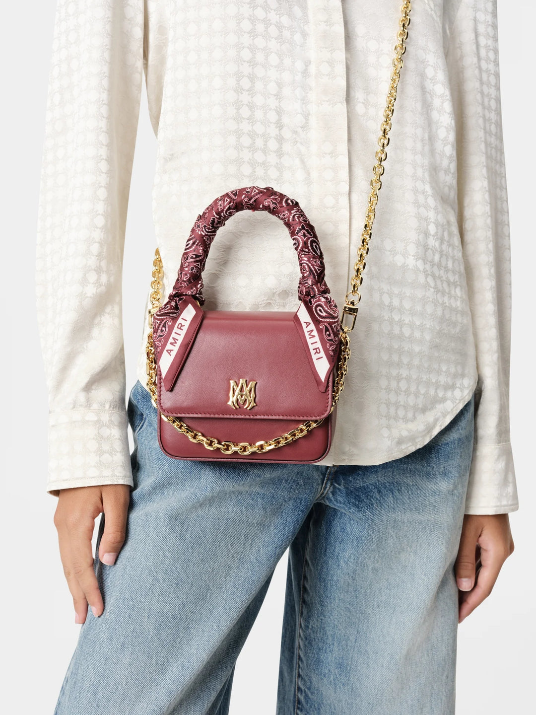 AMIRI WOMEN'S MICRO MA BAG WITH CHAIN HANDLE
