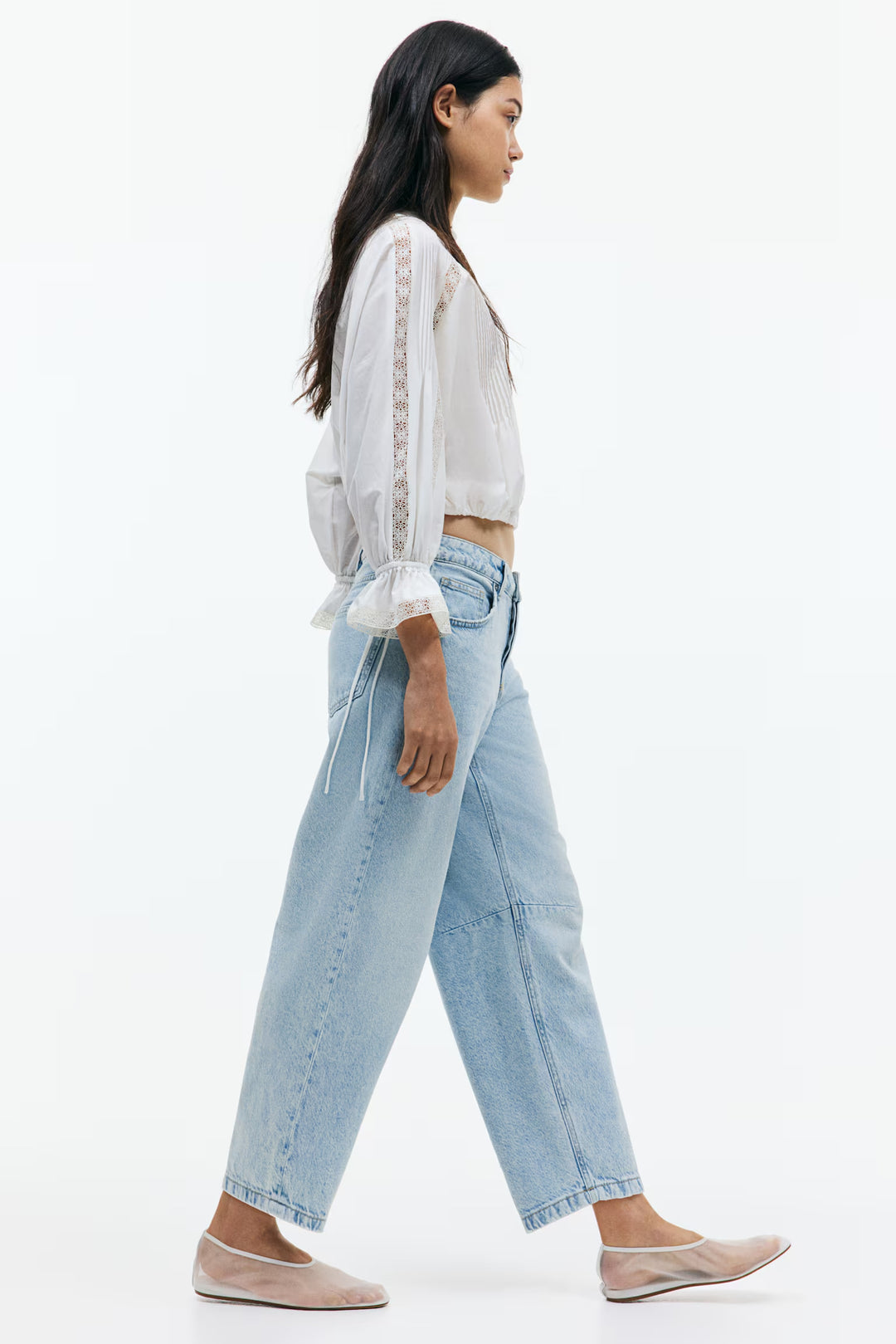 H&M Barrel High Cropped Jeans