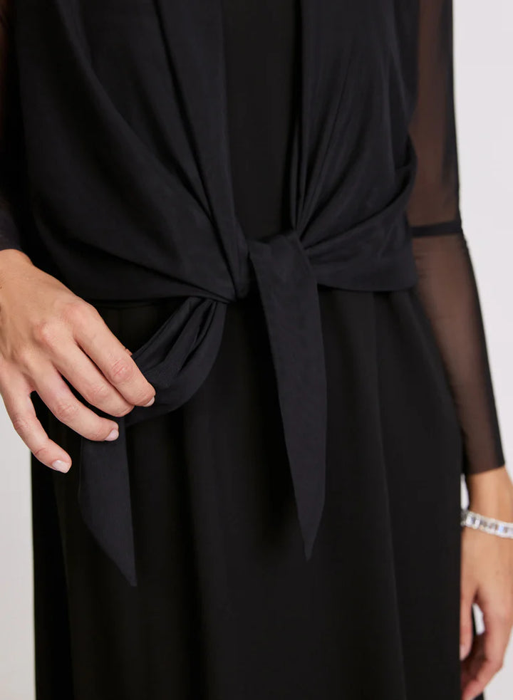 LAURA Tie Hem Mesh Cover-Up
