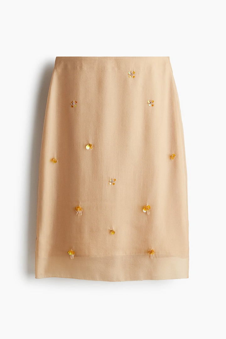 H&M Embellished Sheer Skirt
