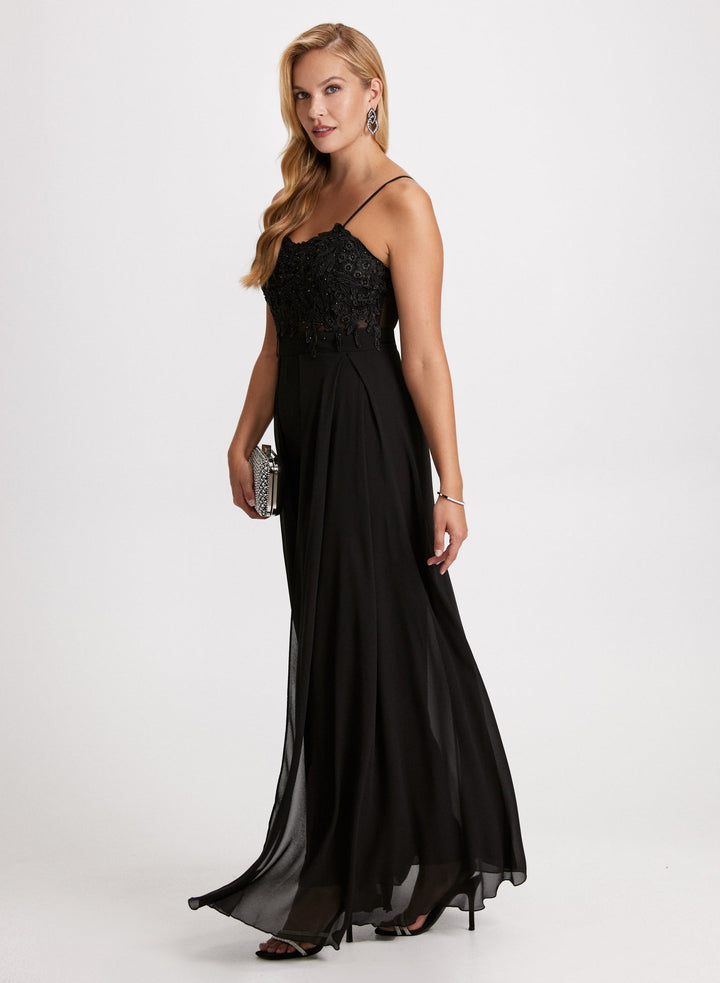 LAURA Mesh Detail Georgette Jumpsuit