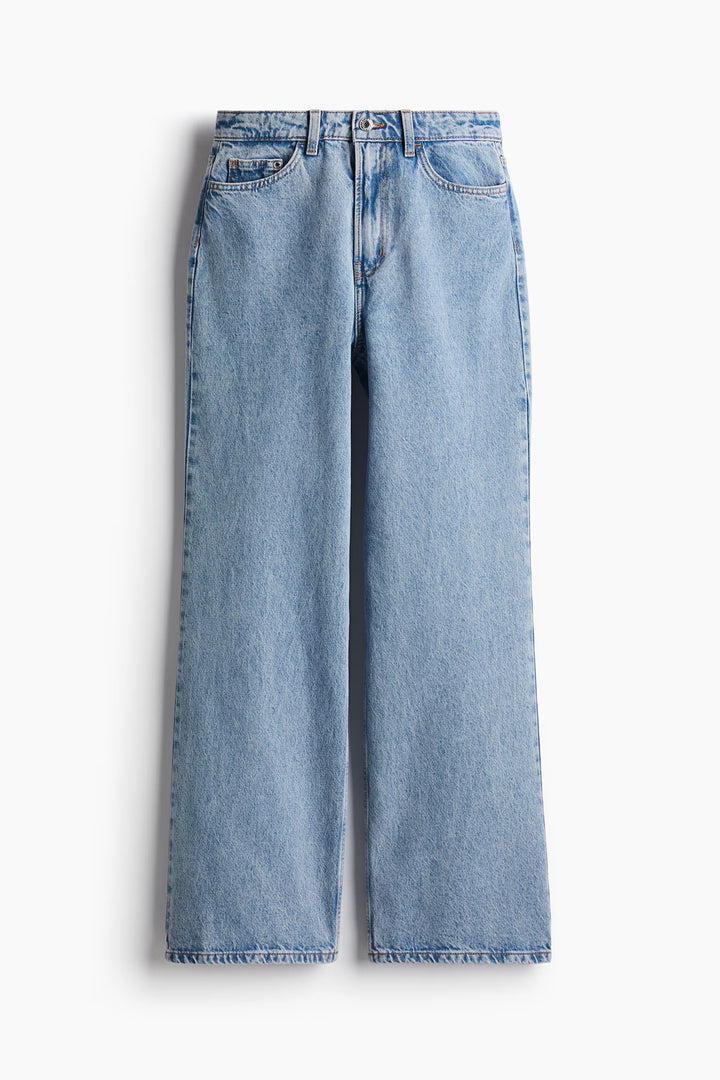 H&M Curvy Fit Wide Ultra High Jeans