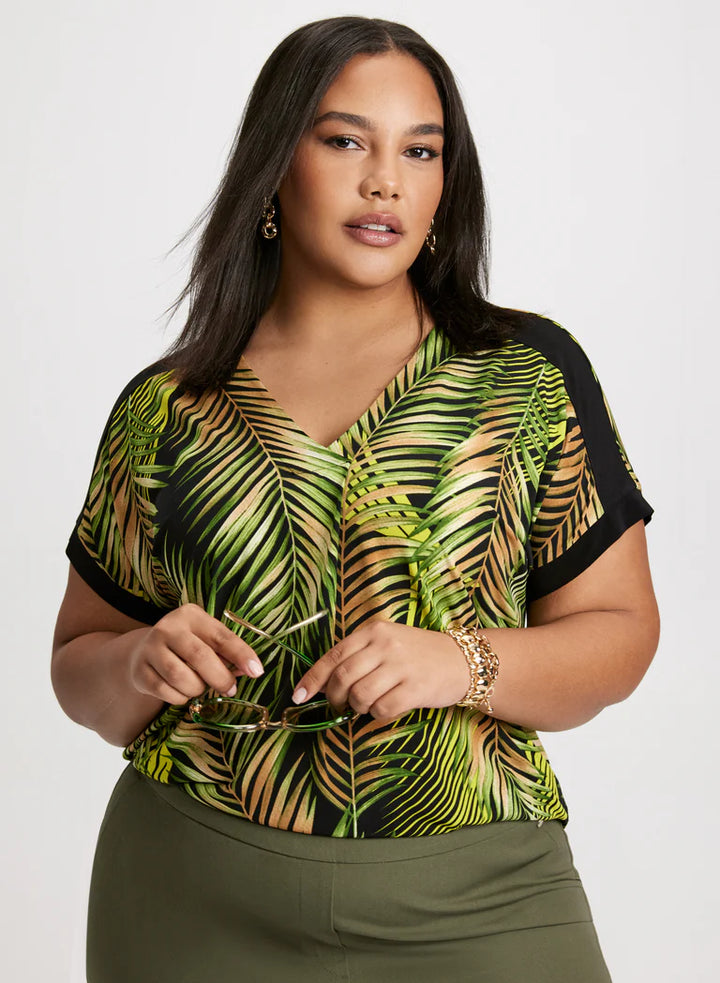 LAURA Palm Print T-Shirt