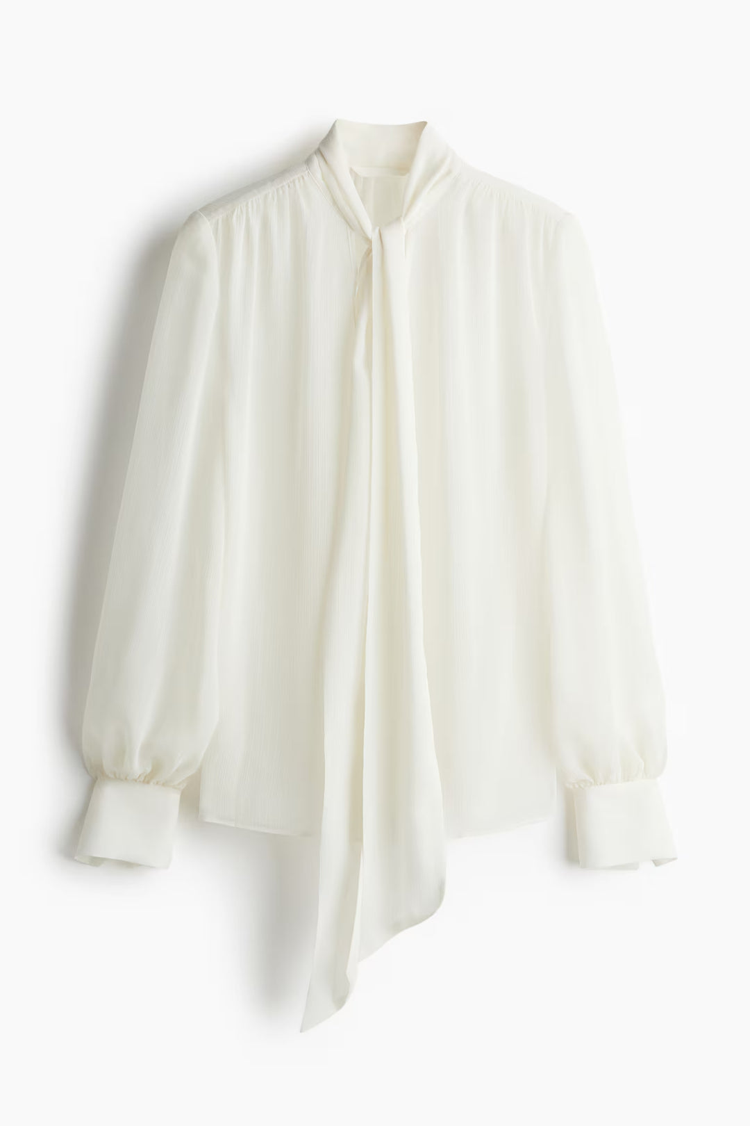 H&M Tie-Neck Chiffon Blouse