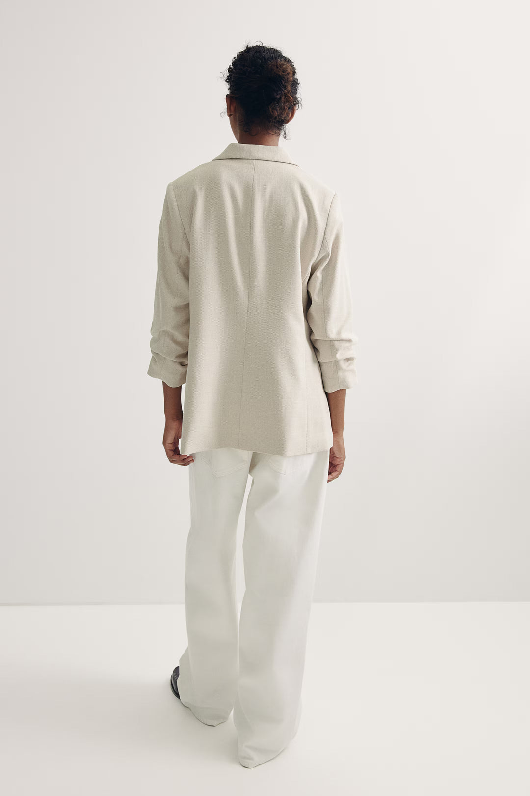 H&M Gathered-sleeve Jacket