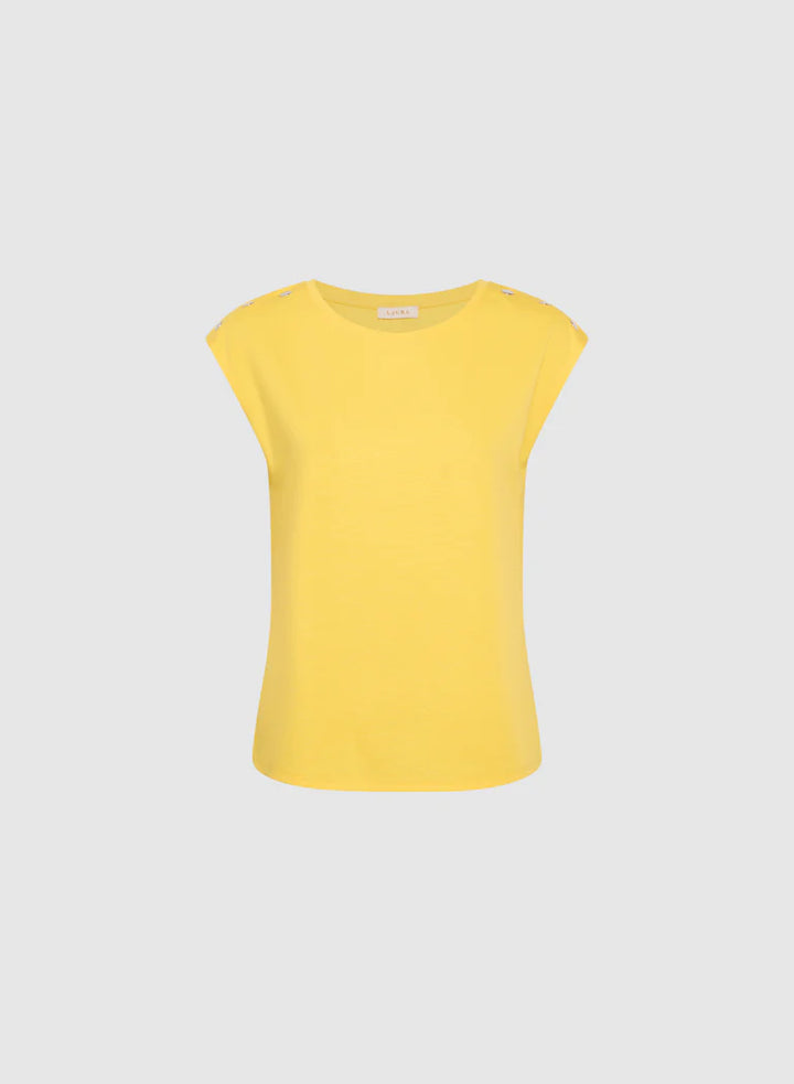 LAURA Metallic Button T-Shirt