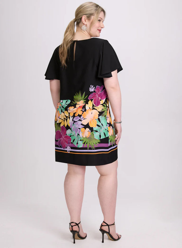 LAURA Joseph Ribkoff - Tropical Flutter Sleeve Dress