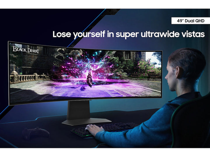 Samsung 49" Odyssey QD-OLED G9 (G95SC) DQHD 240Hz 0.03ms G-Sync Compatible Curved Smart Gaming Monitor