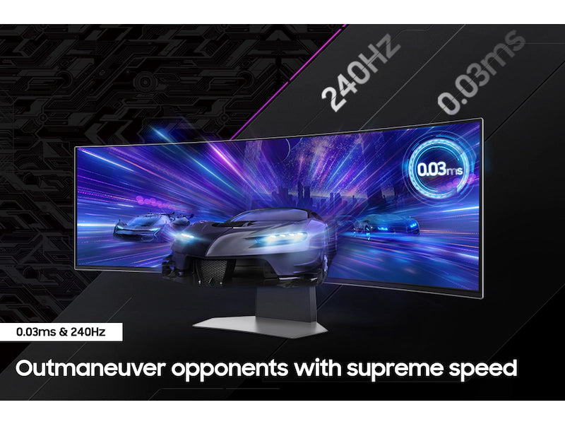 Samsung 49" Odyssey QD-OLED G9 (G95SC) DQHD 240Hz 0.03ms G-Sync Compatible Curved Smart Gaming Monitor