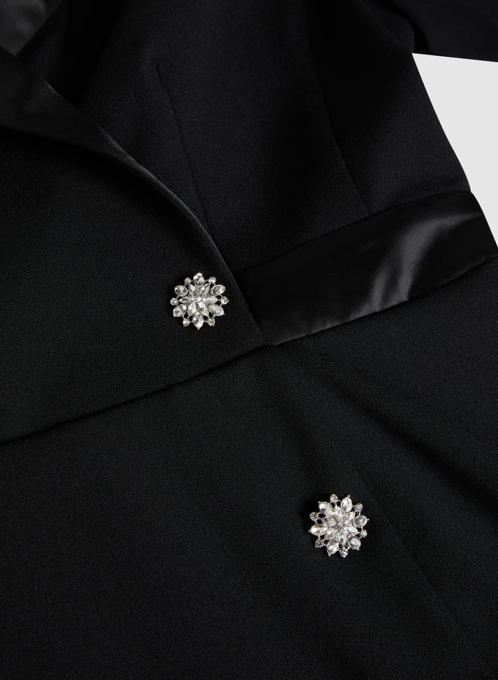 LAURA Crepe Tuxedo Blazer Dress