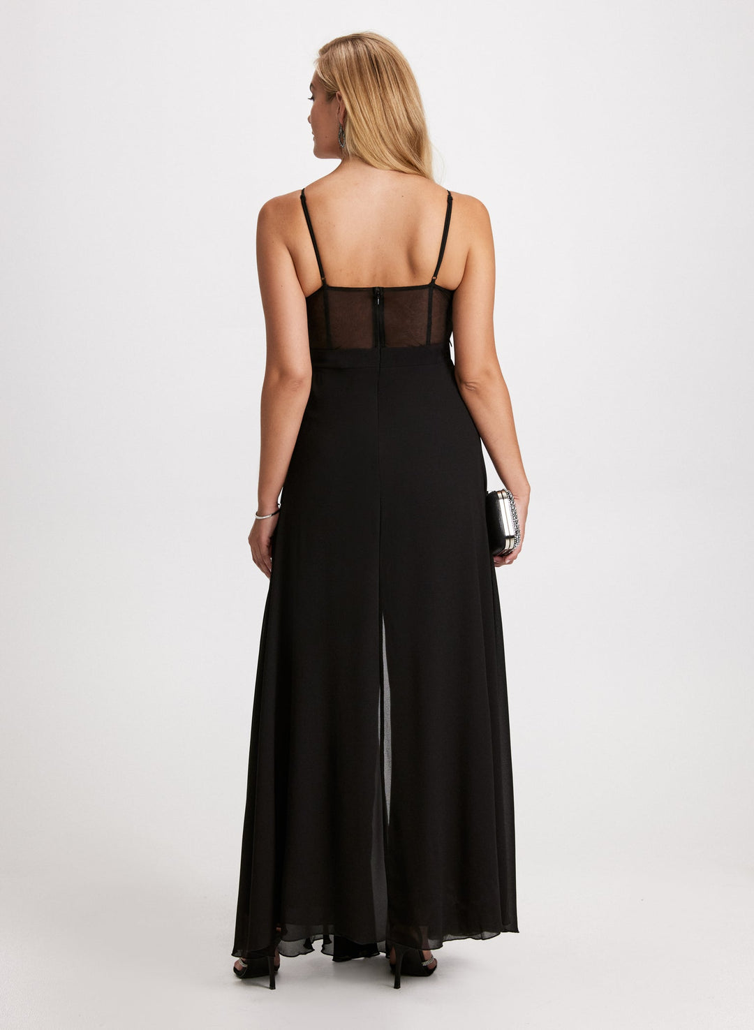 LAURA Mesh Detail Georgette Jumpsuit