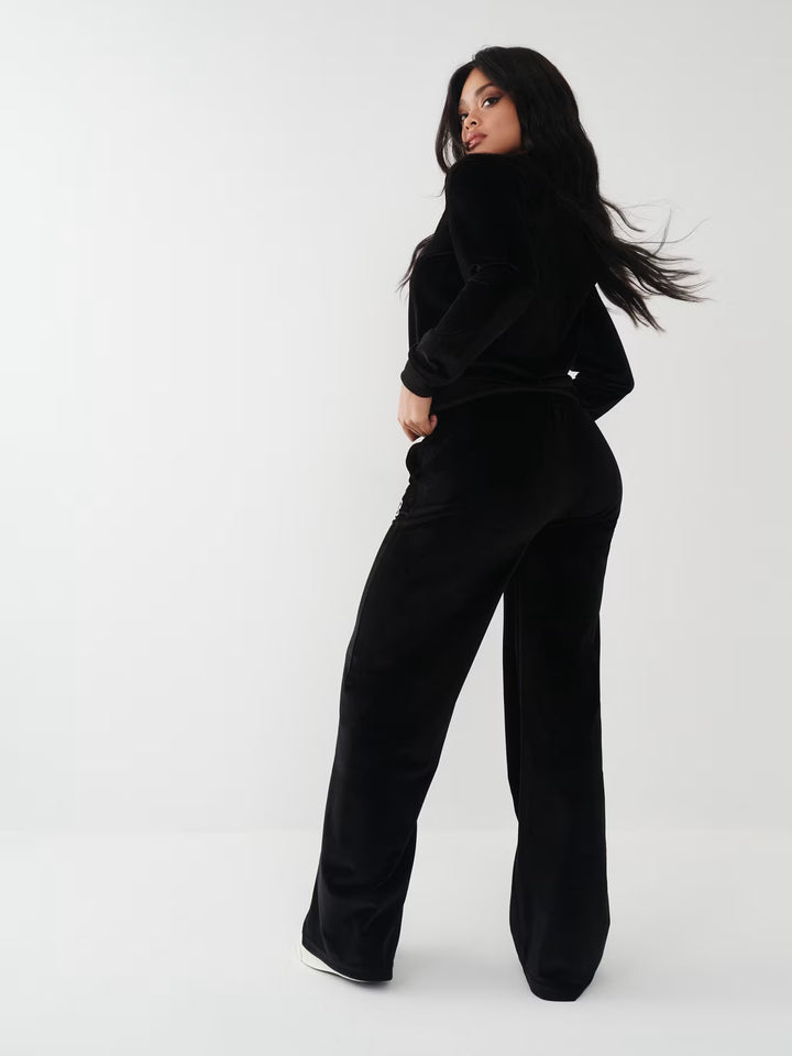 TRUE RELIGION VELOUR WIDE LEG LOUNGE PANT