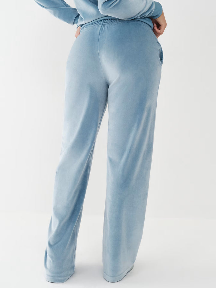 TRUE RELIGION VELOUR WIDE LEG LOUNGE PANT