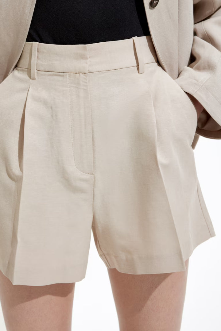 H&M LINEN-BLEND SHORTS