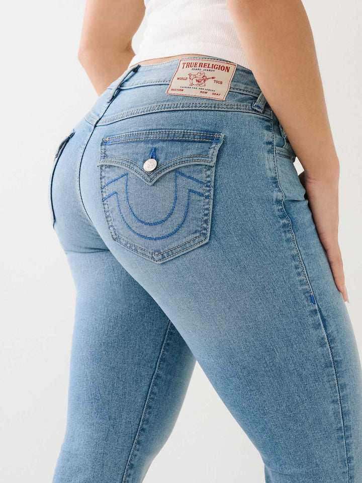 TRUE RELIGION ONLINE EXCLUSIVE BILLIE FLAP STRAIGHT JEAN