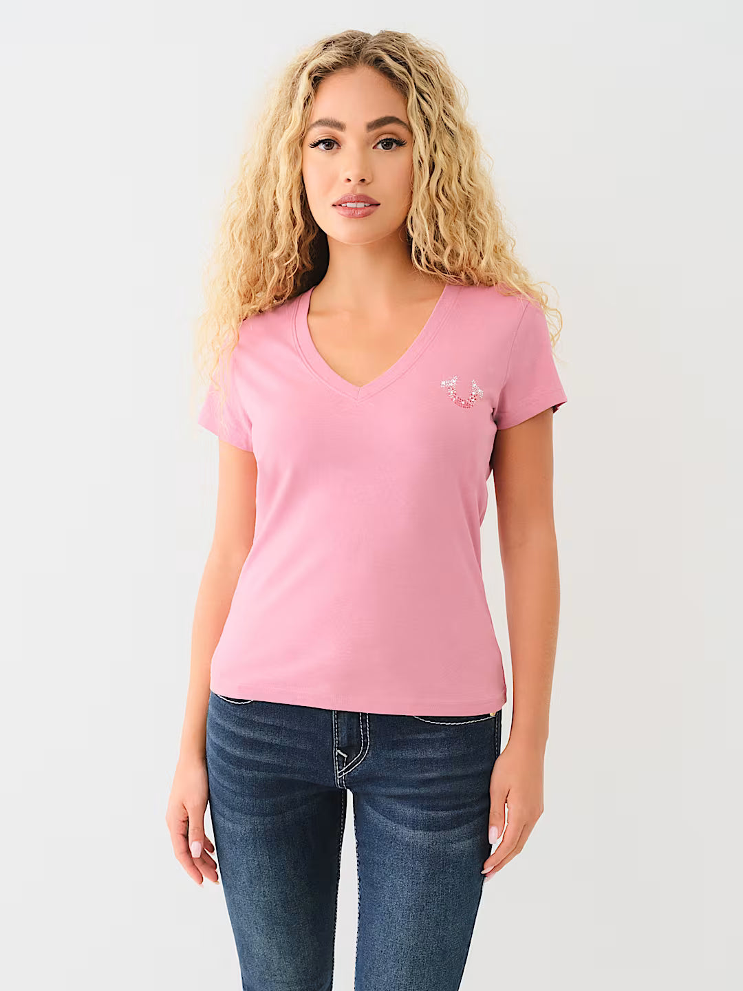 TRUE RELIGION CRYSTAL WING HORSESHOE TEE