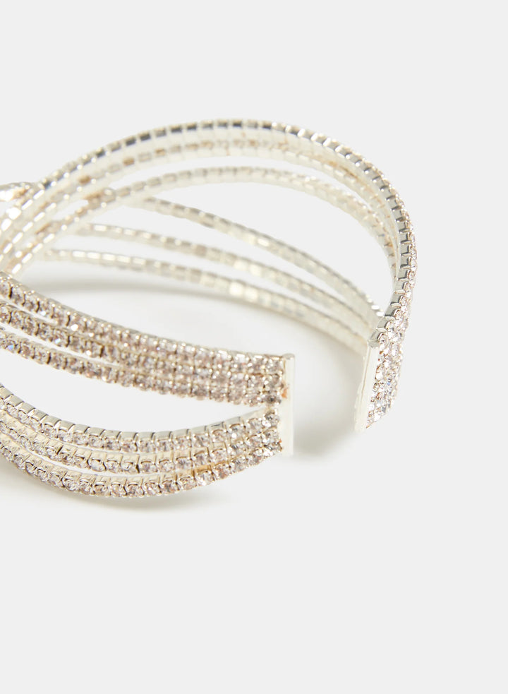 Laura Cross-Over Open Cuff Bracelet