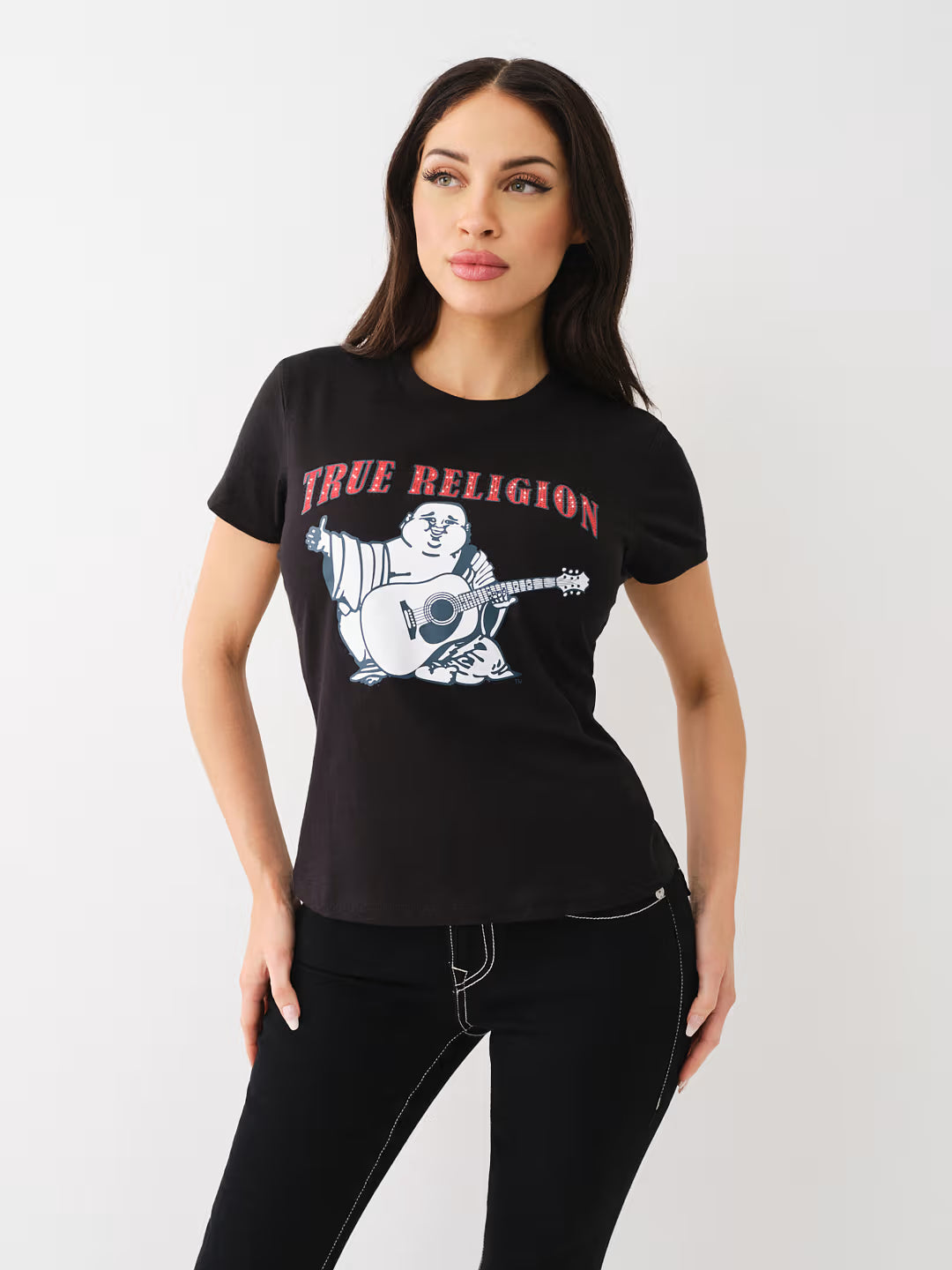 TRUE RELIGION CRYSTAL BUDDHA LOGO TEE