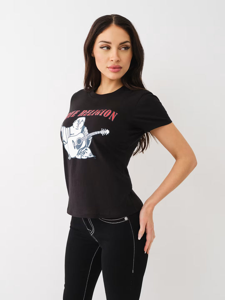 TRUE RELIGION CRYSTAL BUDDHA LOGO TEE
