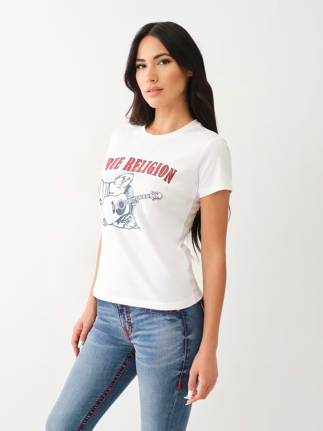 TRUE RELIGION CRYSTAL BUDDHA LOGO TEE