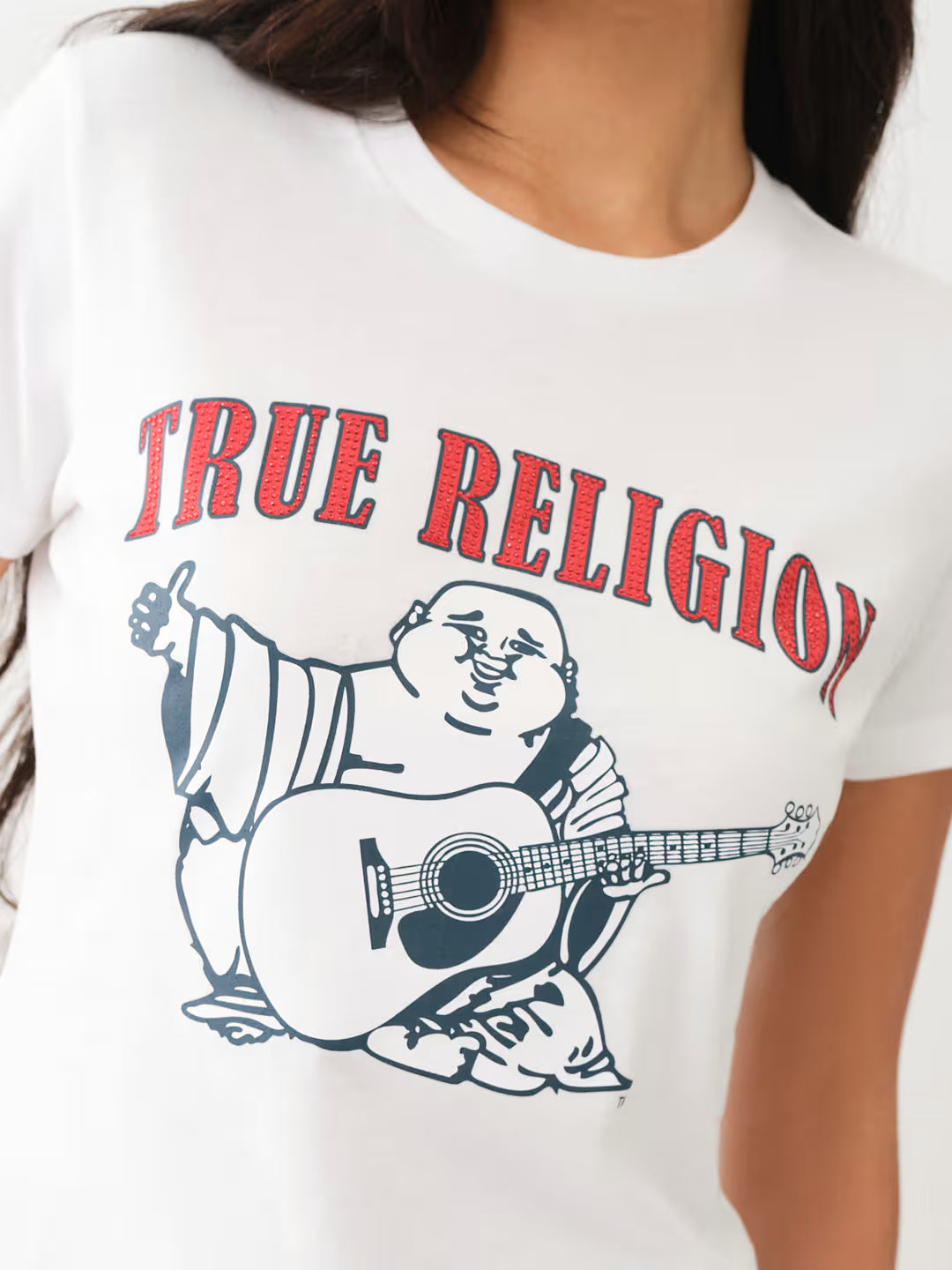TRUE RELIGION CRYSTAL BUDDHA LOGO TEE