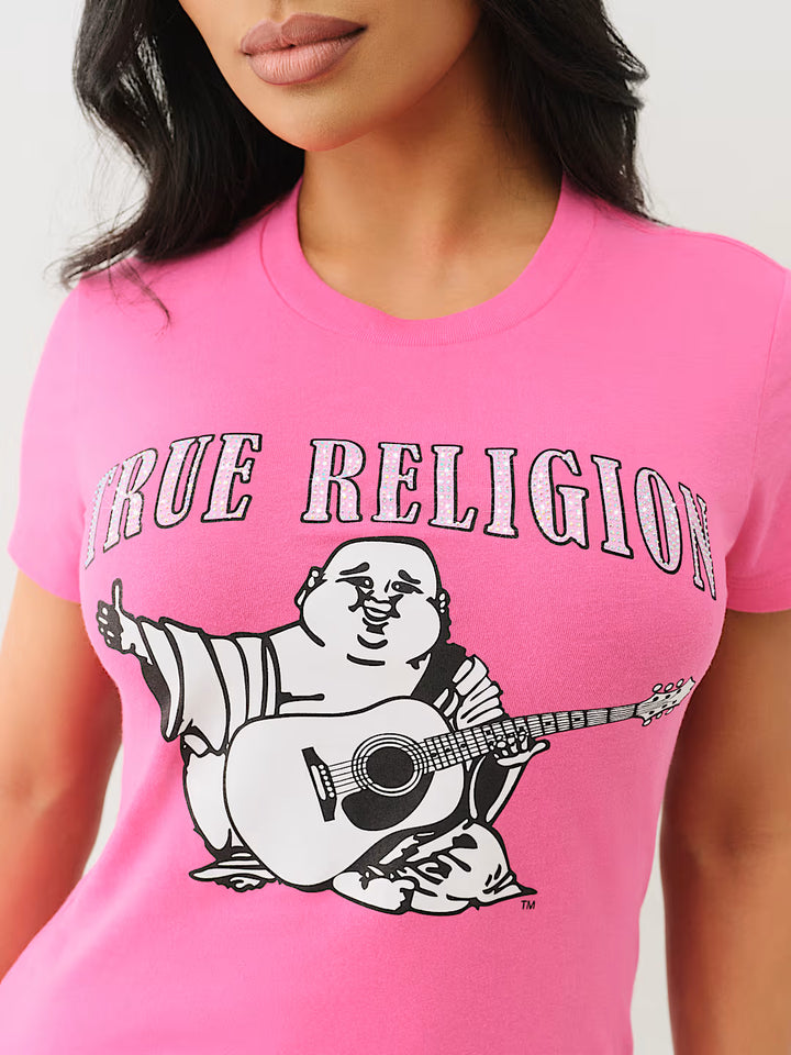 TRUE RELIGION CRYSTAL BUDDHA LOGO TEE