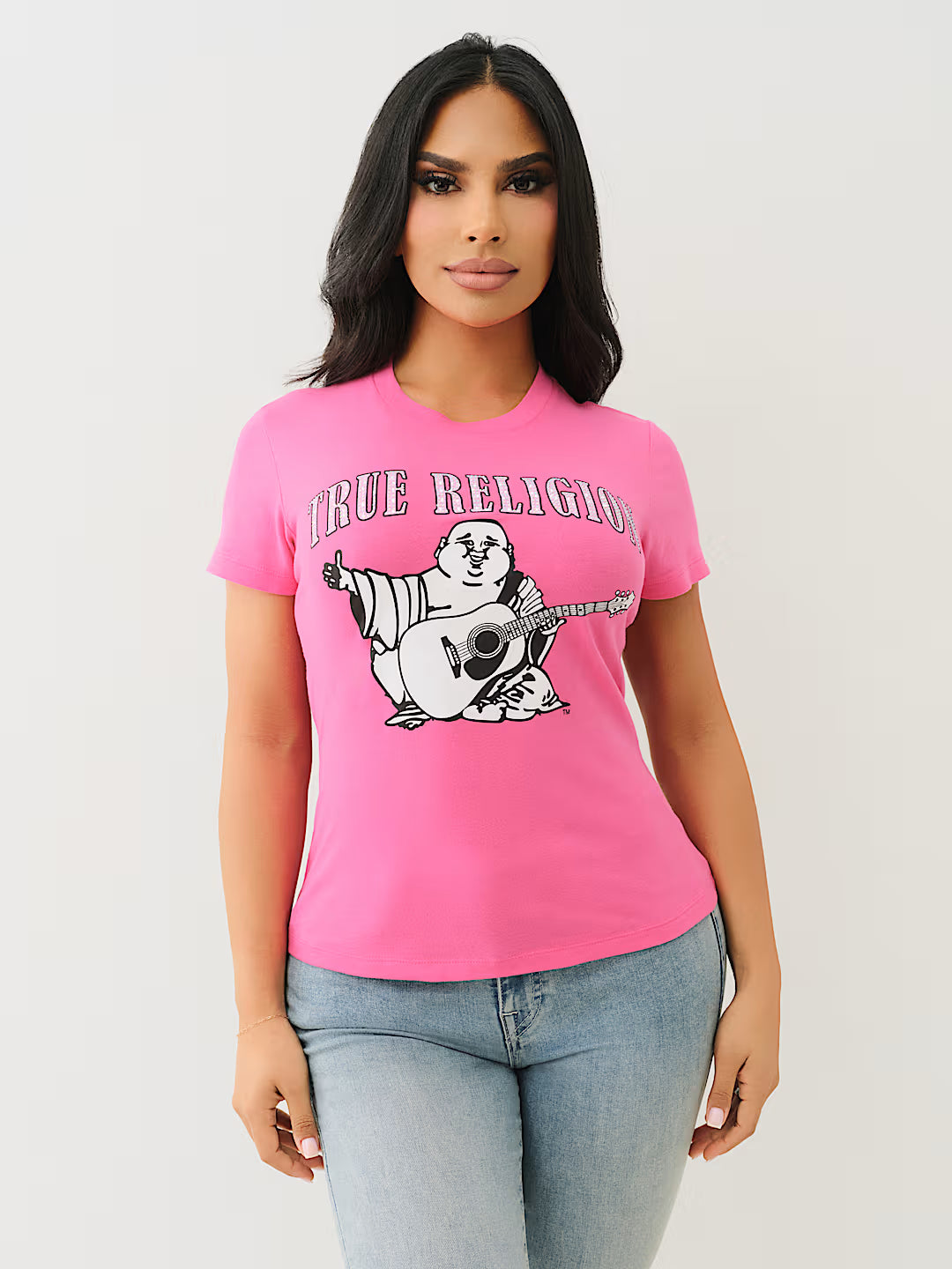 TRUE RELIGION CRYSTAL BUDDHA LOGO TEE