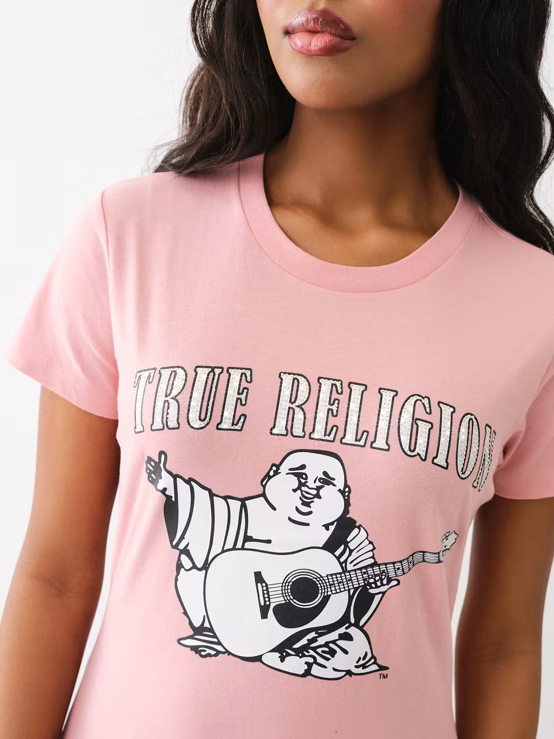 TRUE RELIGION CRYSTAL BUDDHA LOGO TEE