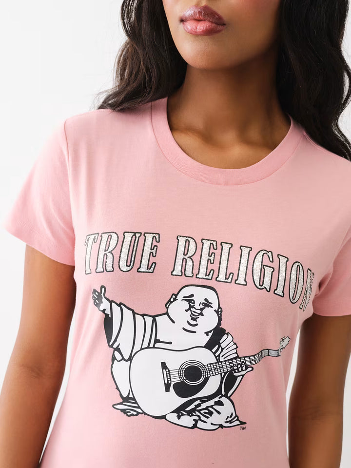 TRUE RELIGION CRYSTAL BUDDHA LOGO TEE