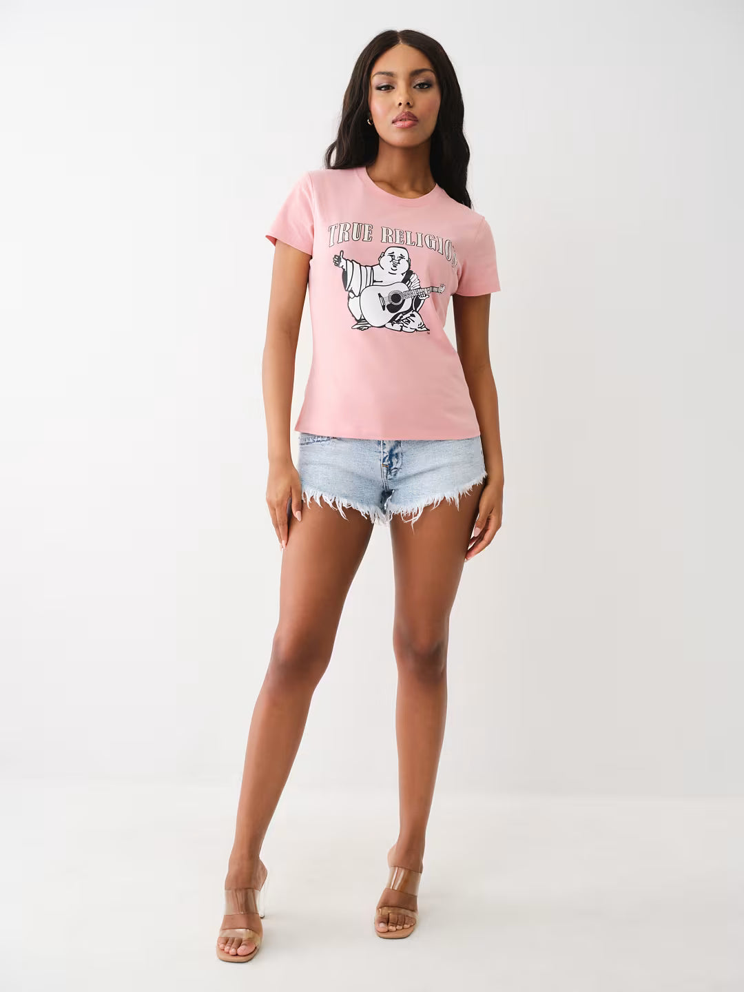 TRUE RELIGION CRYSTAL BUDDHA LOGO TEE