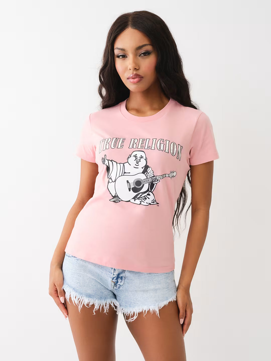 TRUE RELIGION CRYSTAL BUDDHA LOGO TEE