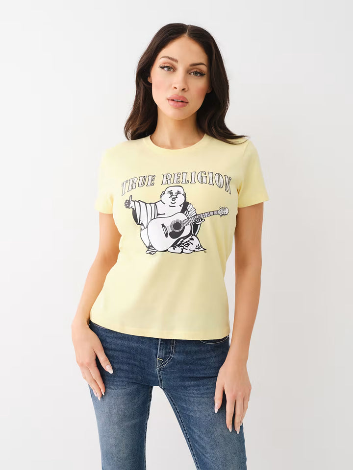 TRUE RELIGION CRYSTAL BUDDHA LOGO TEE