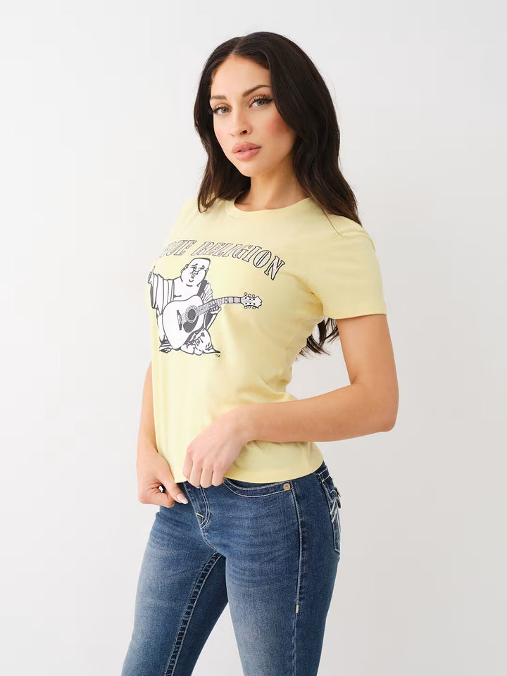 TRUE RELIGION CRYSTAL BUDDHA LOGO TEE