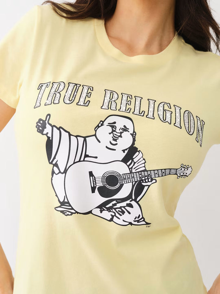 TRUE RELIGION CRYSTAL BUDDHA LOGO TEE