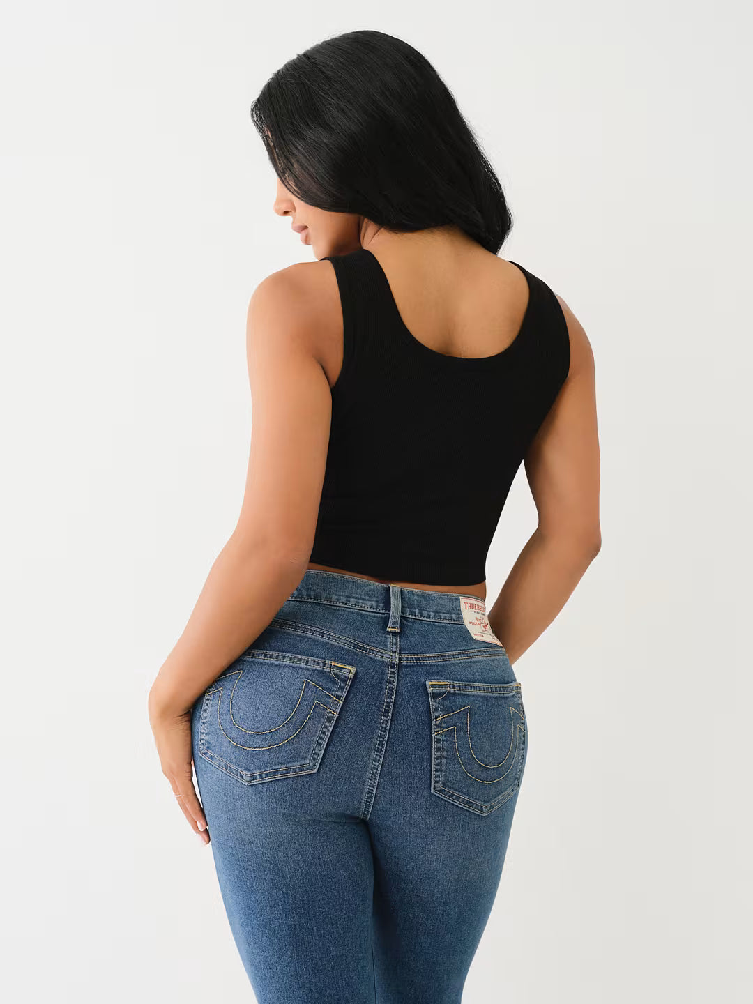 TRUE RELIGION  HERITAGE LOGO CROP TANK