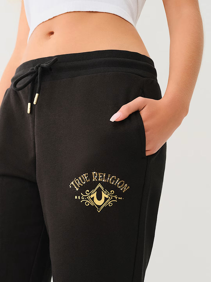 TRUE RELIGION CRYSTAL METALLIC JOGGER