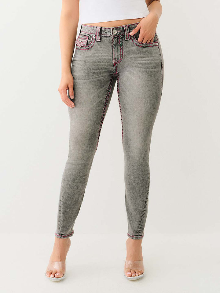 TRUE RELIGION NEW MARKDOWN JENNIE TWISTED INSEAM BIG T CURVY SKINNY JEAN