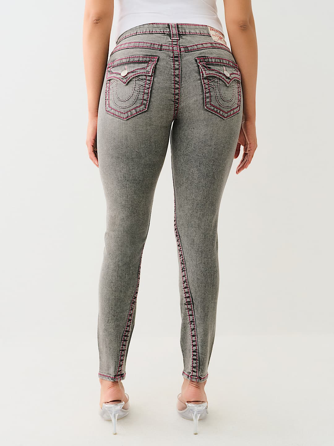TRUE RELIGION NEW MARKDOWN JENNIE TWISTED INSEAM BIG T CURVY SKINNY JEAN