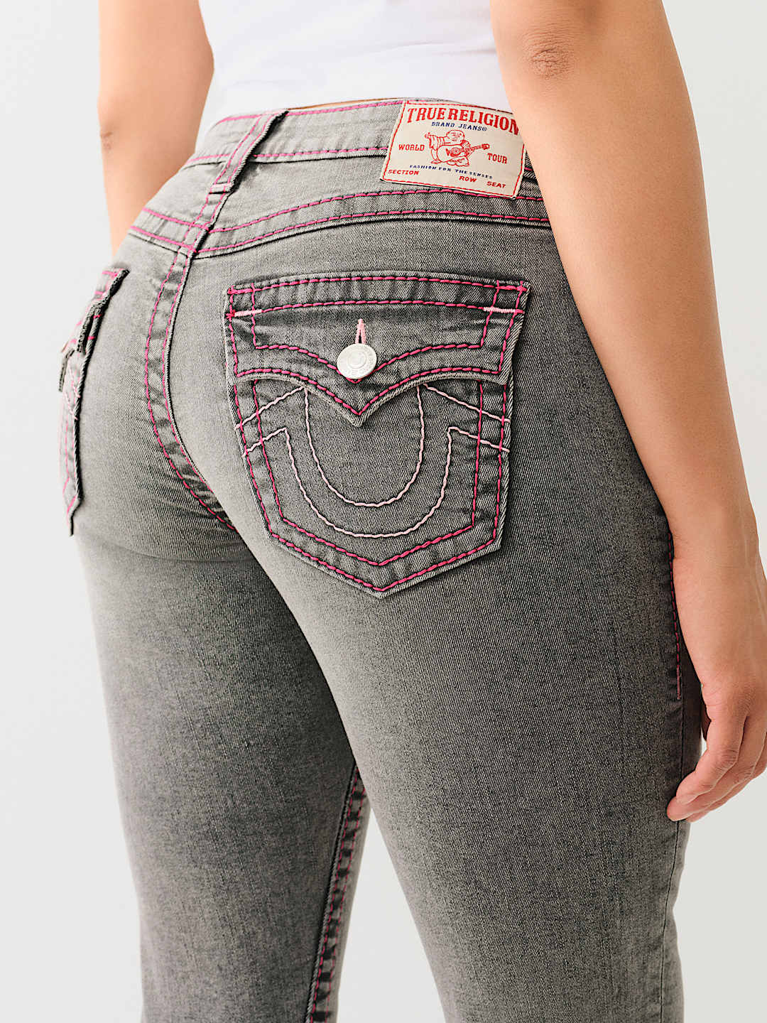 TRUE RELIGION NEW MARKDOWN JENNIE TWISTED INSEAM BIG T CURVY SKINNY JEAN
