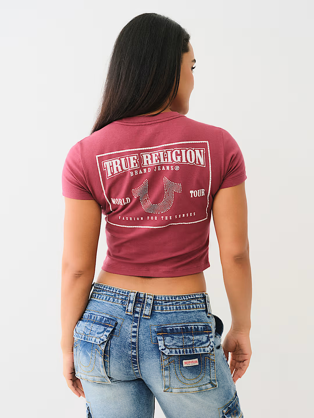 TRUE RELIGION CRYSTAL WORLD TOUR BABY TEE