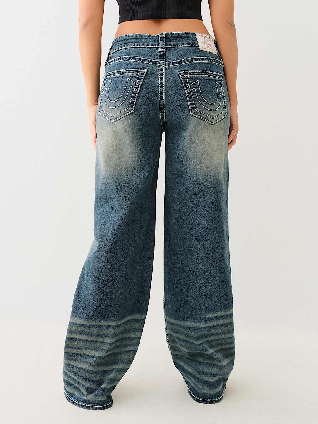 TRUE RELIGION NEW MARKDOWN BOBBI MID RISE BIG T BAGGY JEAN