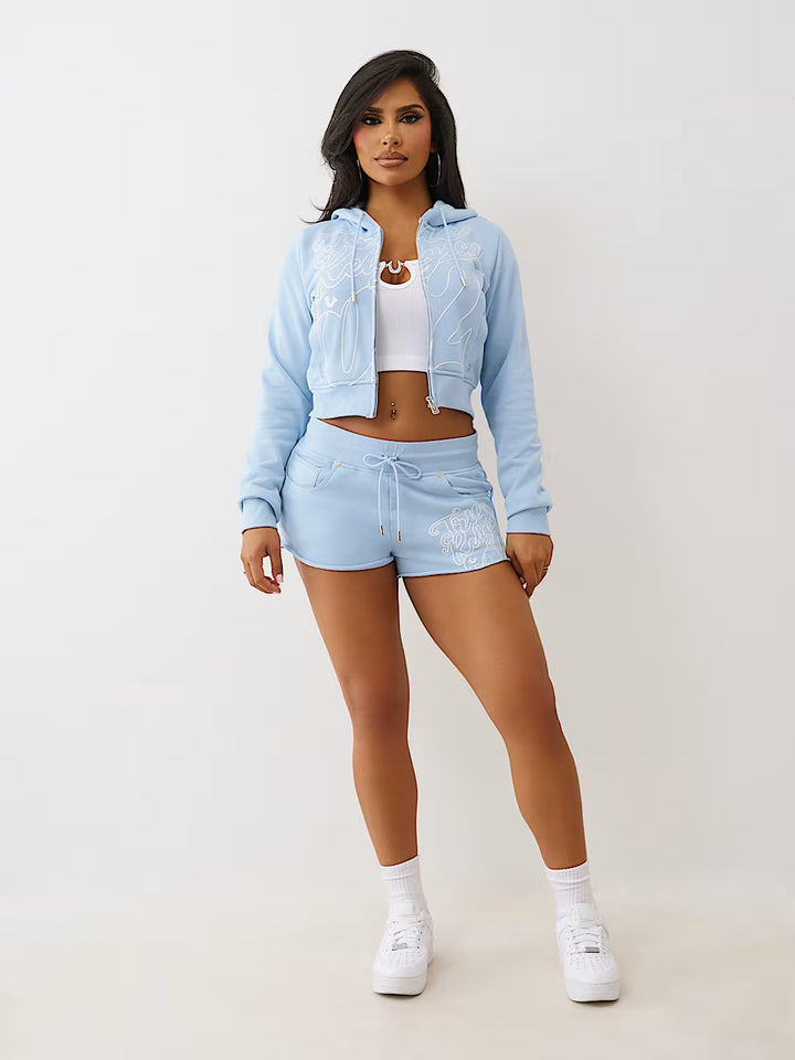 TRUE RELIGION JOEY LOW RISE TERRY SHORT