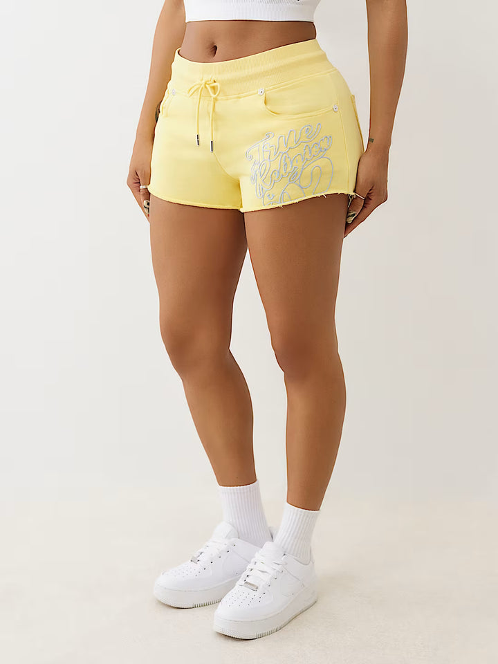TRUE RELIGION JOEY LOW RISE TERRY SHORT