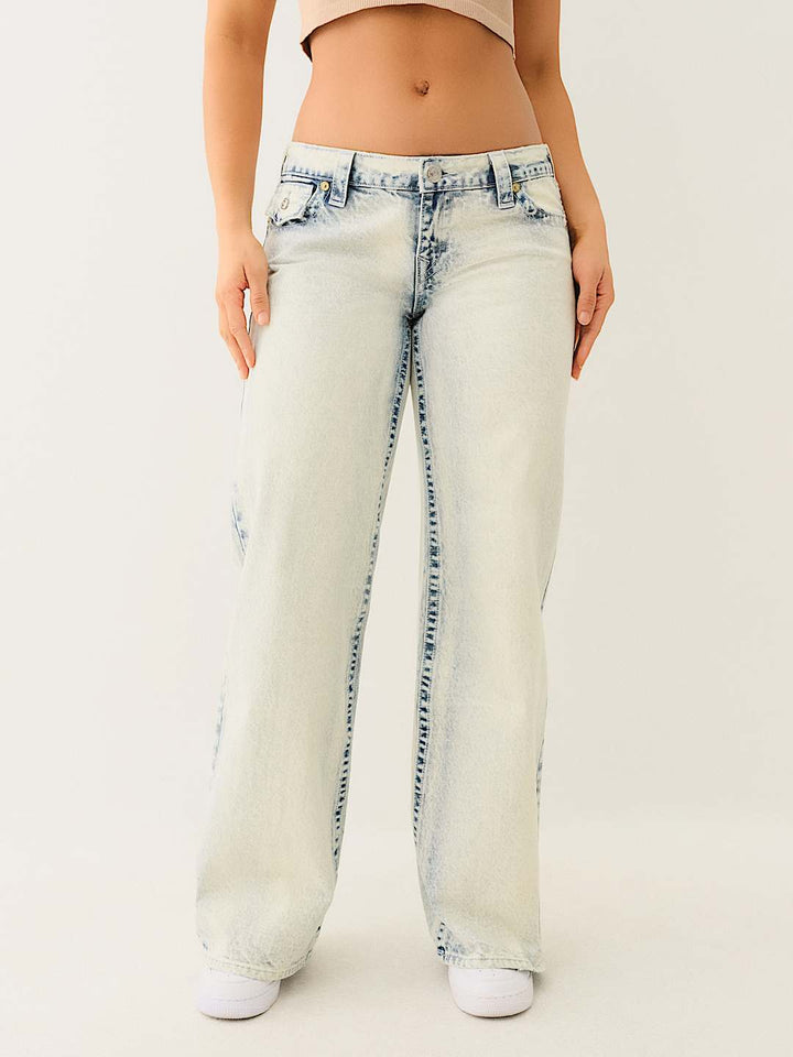 TRUE RELIGION BEST SELLER BOBBI LOW RISE BAGGY JEAN