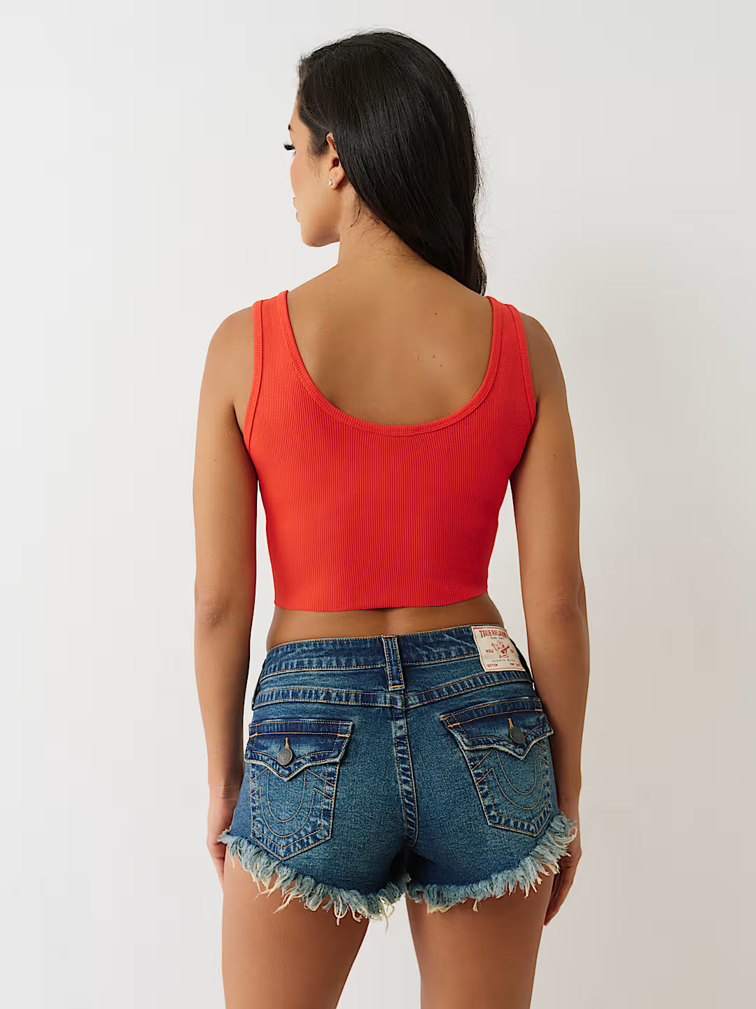 TRUE RELIGION CRYSTAL RIBBED TANK