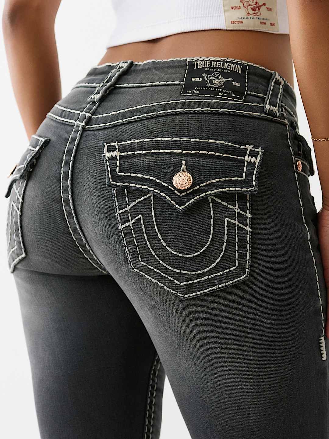TRUE RELIGION RILEY DISTRESSED SUPER T BERMUDA SHORT